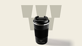 Wooden Coffee Mug 380 ml Black