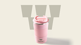 [SW-10005] Wooden Coffee Mug 380 ml Pink